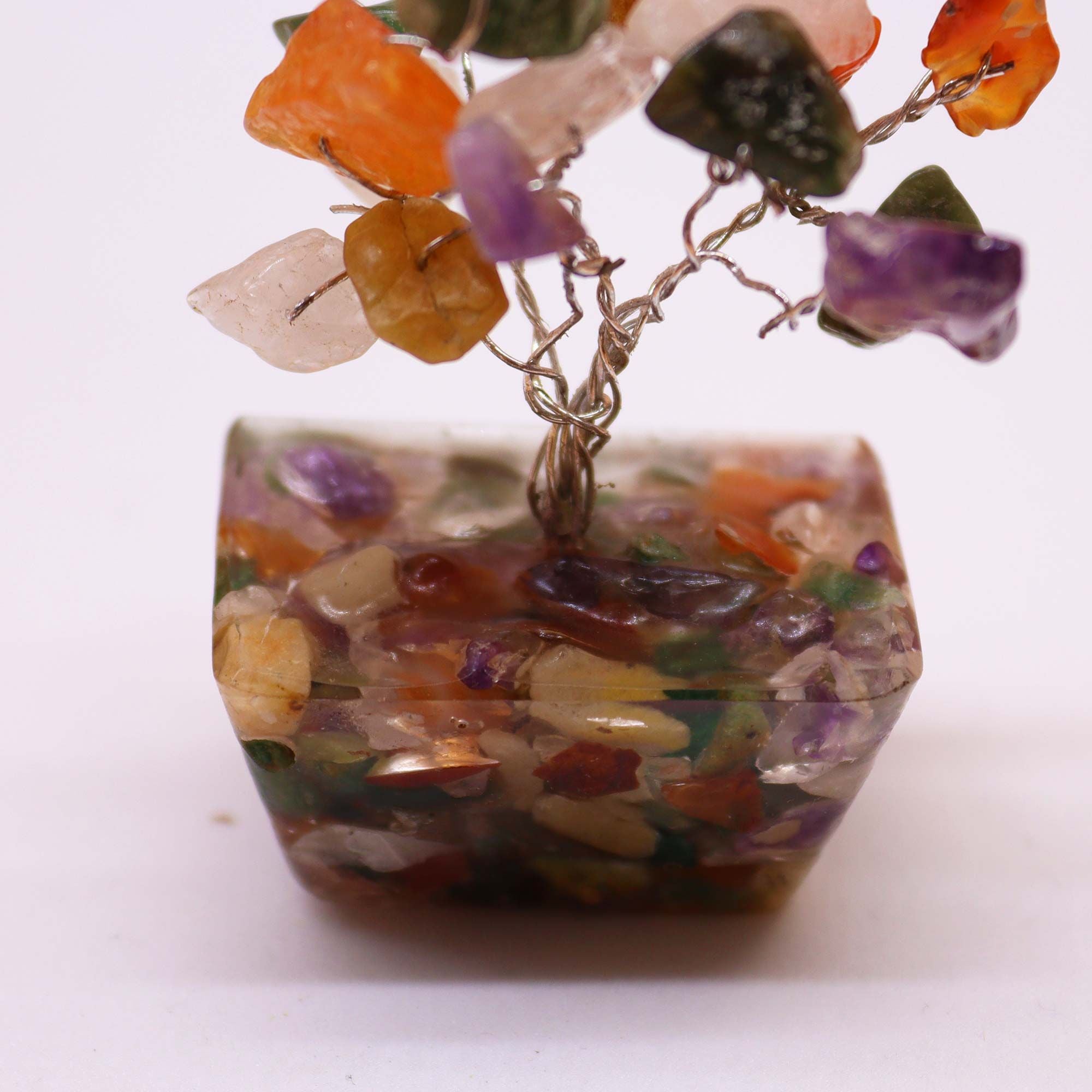 Mini Gemstone Tree on Orgonite Base - Multi Stones