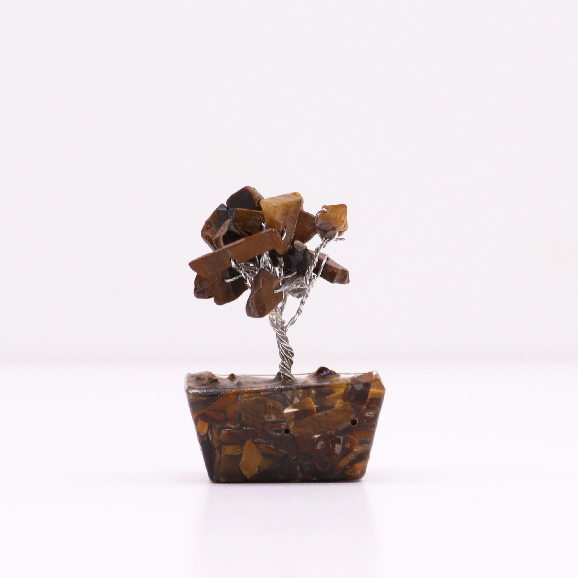 Mini Gemstone Tree On Orgonite Base - Tigereye
