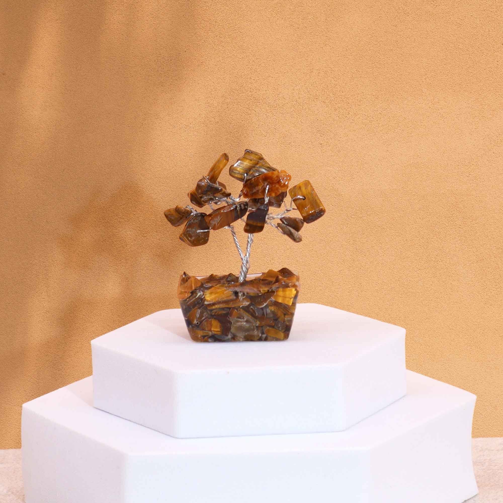 Mini Gemstone Tree On Orgonite Base - Tigereye