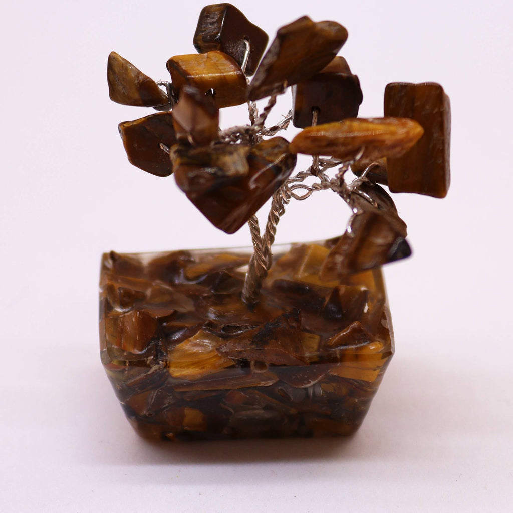 Mini Gemstone Tree On Orgonite Base - Tigereye