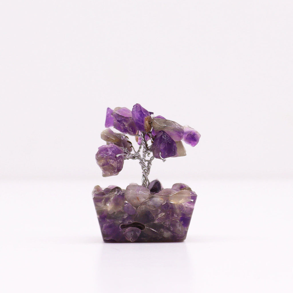 Mini Gemstone Tree On Orgonite Base - Amethyst