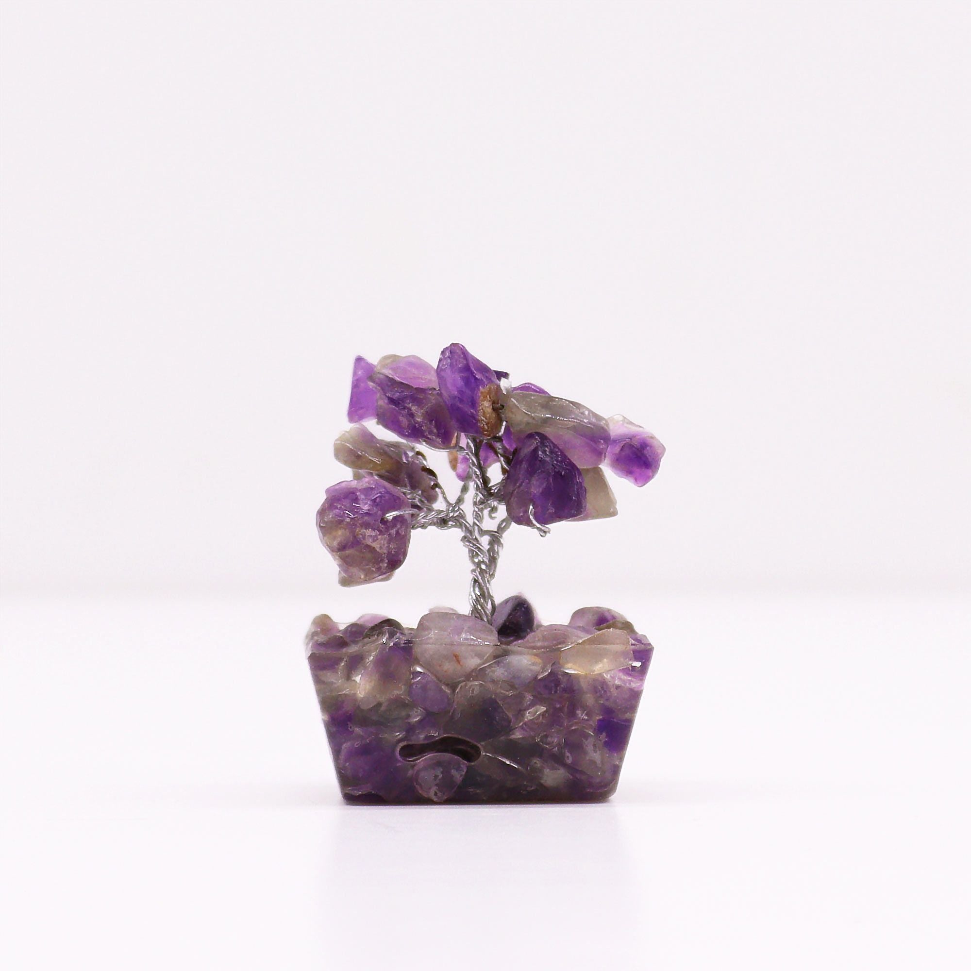 Mini Gemstone Tree On Orgonite Base - Amethyst
