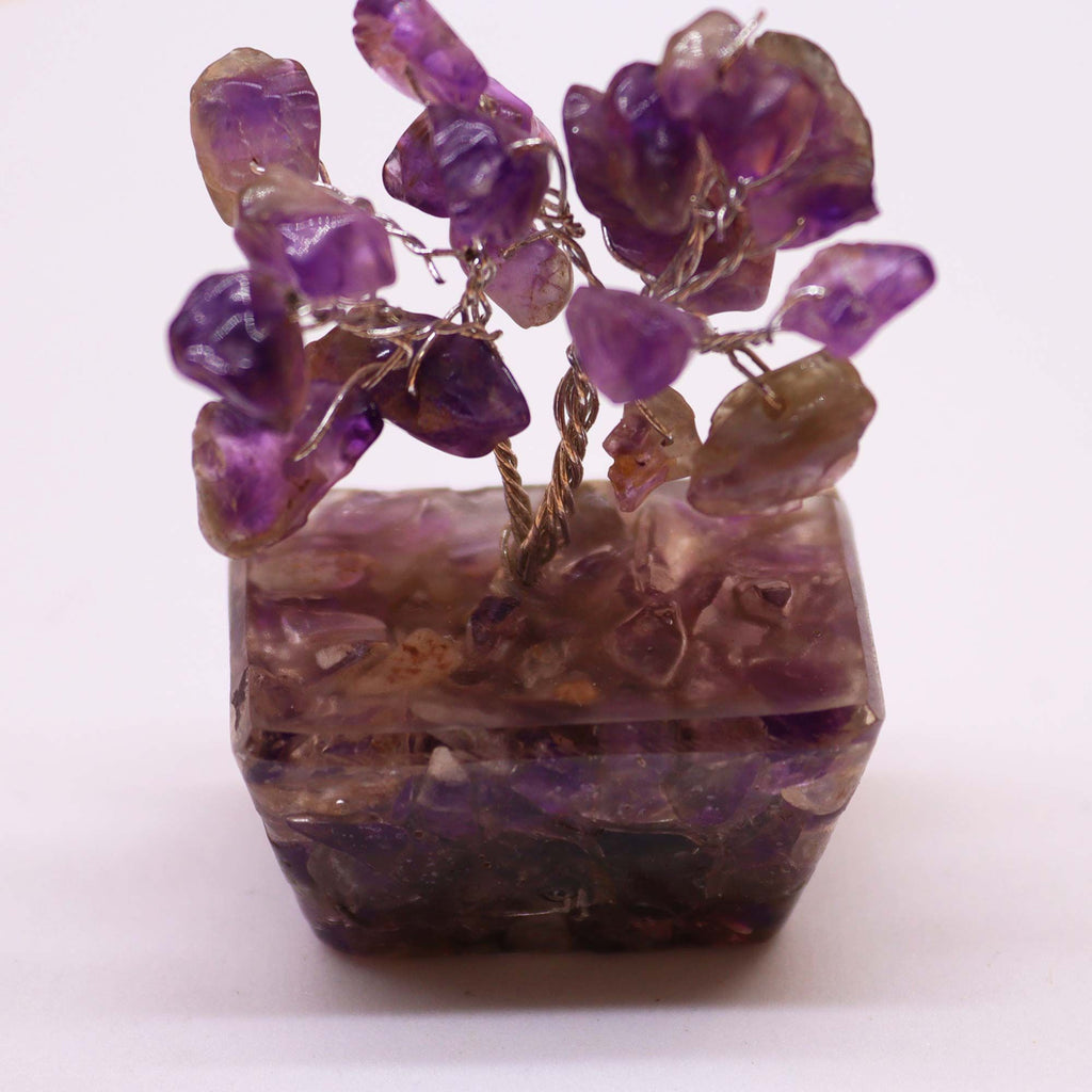 Mini Gemstone Tree On Orgonite Base - Amethyst